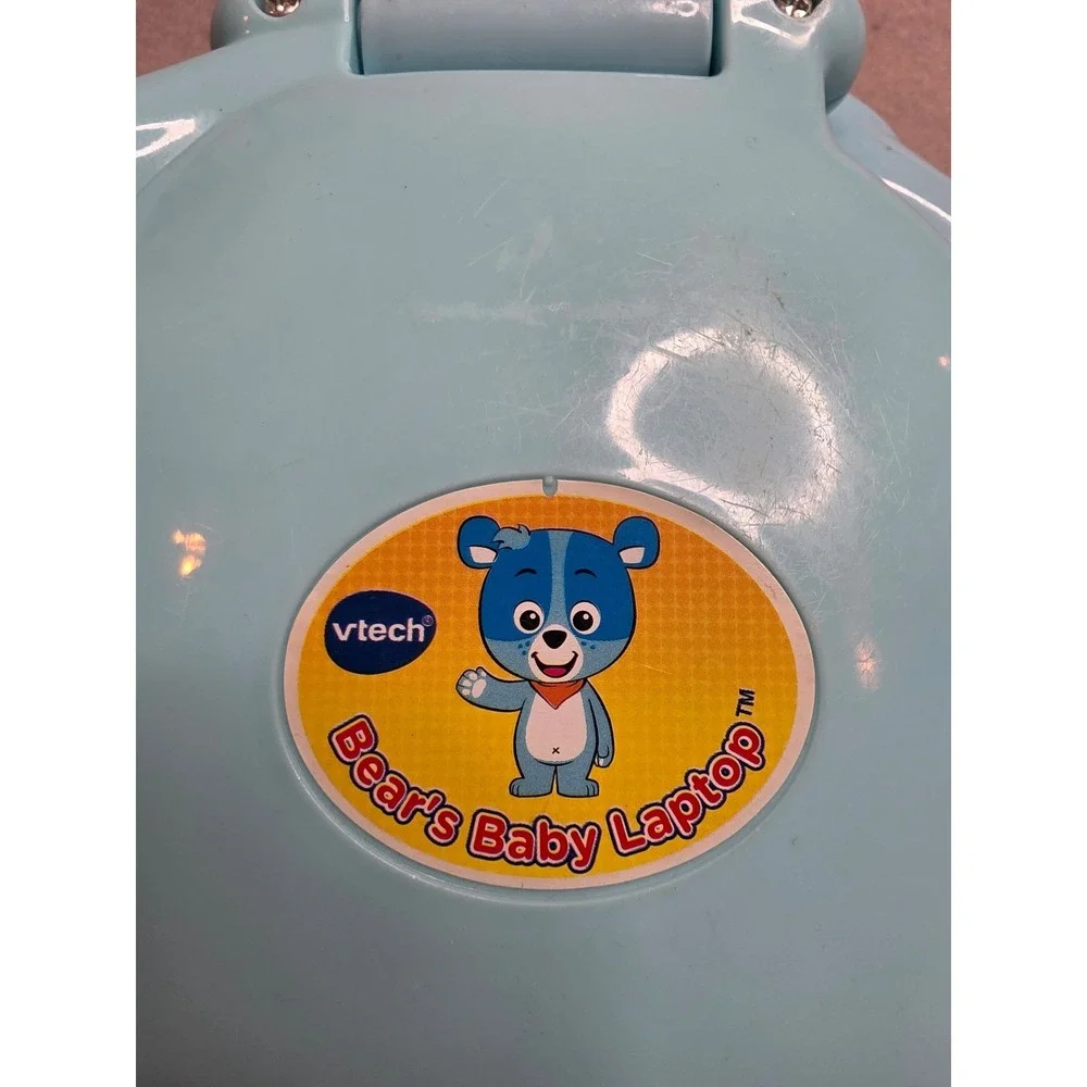 Vtech Bear's Baby Laptop Blue Learning Toy Song Musicals Baby Toddler‎ Fun!